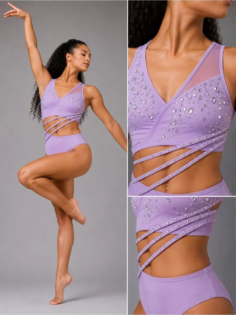 LA dance illusion Solo dance custom lavender costume AMBITION contemporary MC